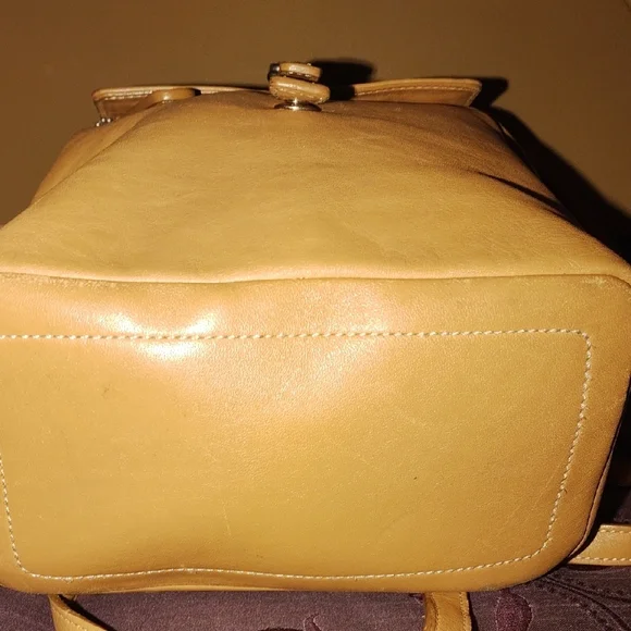 Coach Tan Leather Backpack - Picture 4 of 8